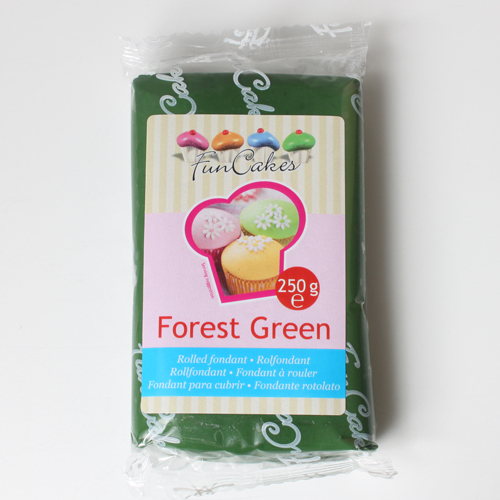 Pâte à sucre vert forest green 250g Funcakes - cooketi