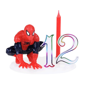 Bougie Spider-man avec les chiffres de 0 à 9 - cooketi