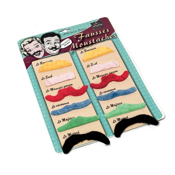 12 moustaches  couleurs vintage