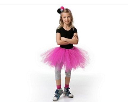 Tutu de ballet fzLake rose pour enfants, mini jupe en tulle