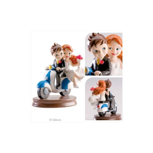 Figurine mariés scooter 15 cm – Image 2