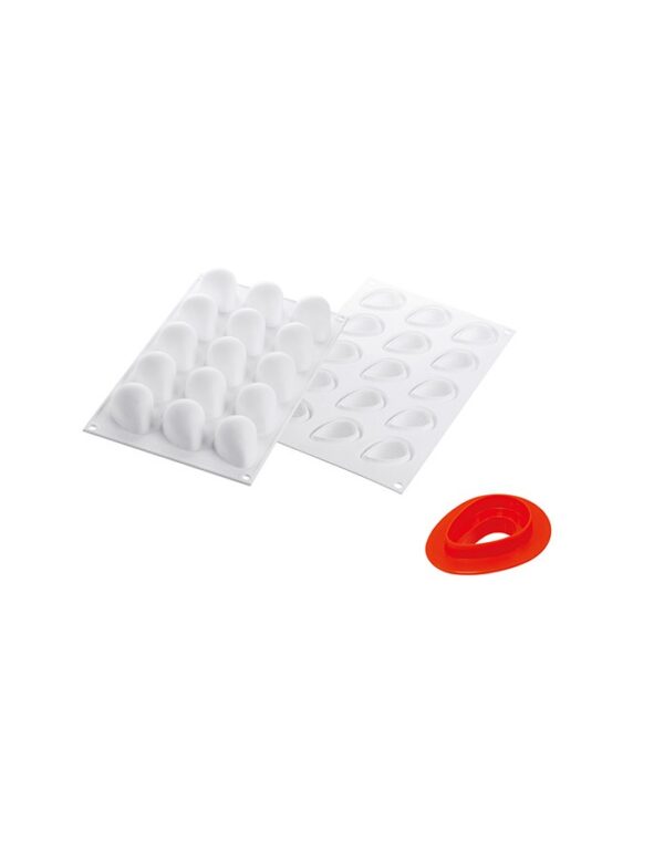 Moule FRAGOLA30 Silikomart – 15 Cavités 3D Fraise + Emporte-pièce – 30 ml – Image 3