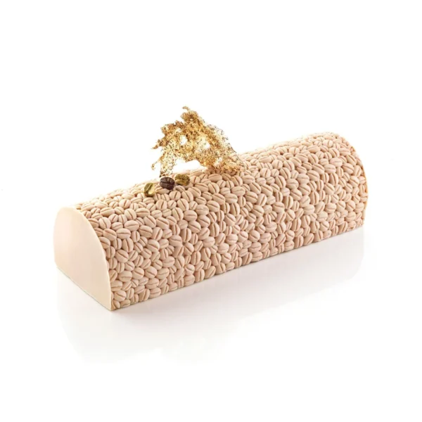 Tapis pour bûche de Noël Silikomart texture mat : coffee