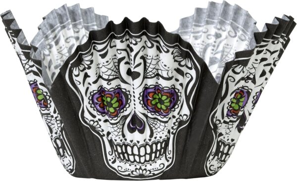 24 Caissettes Wilton tête de mort