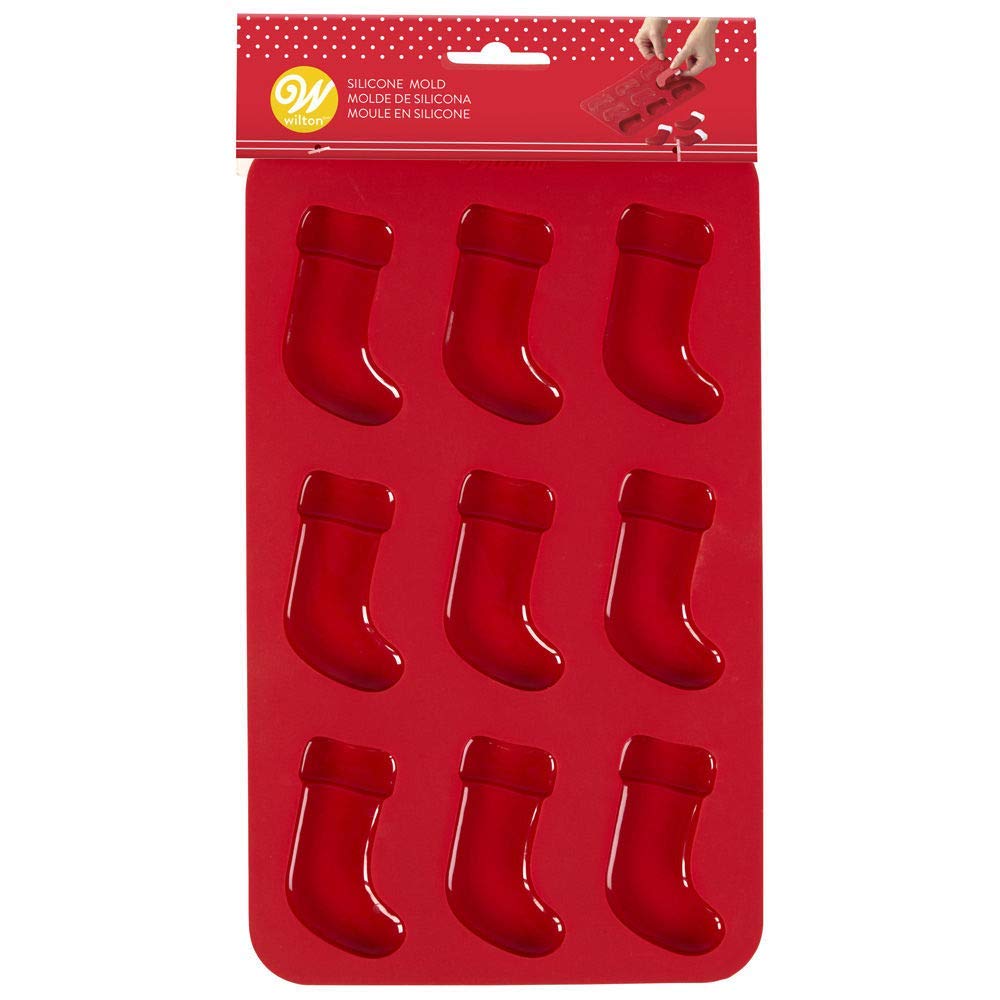 Wilton Moule à Bonbons en Silicone - chaussons noël