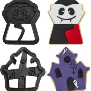 Set de 2 emporte-pièces HALLOWEEN - Maison des strasses et Vampire