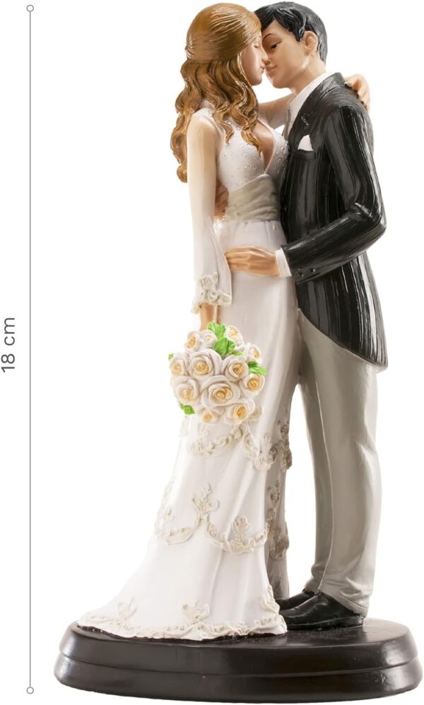 Figurine Mariage 3D Couple Marié se Donnant un Bisou – Image 2
