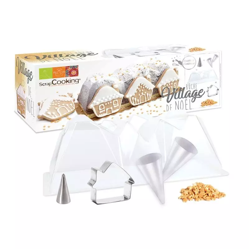 Kit moule bûche village de Noël – Image 2