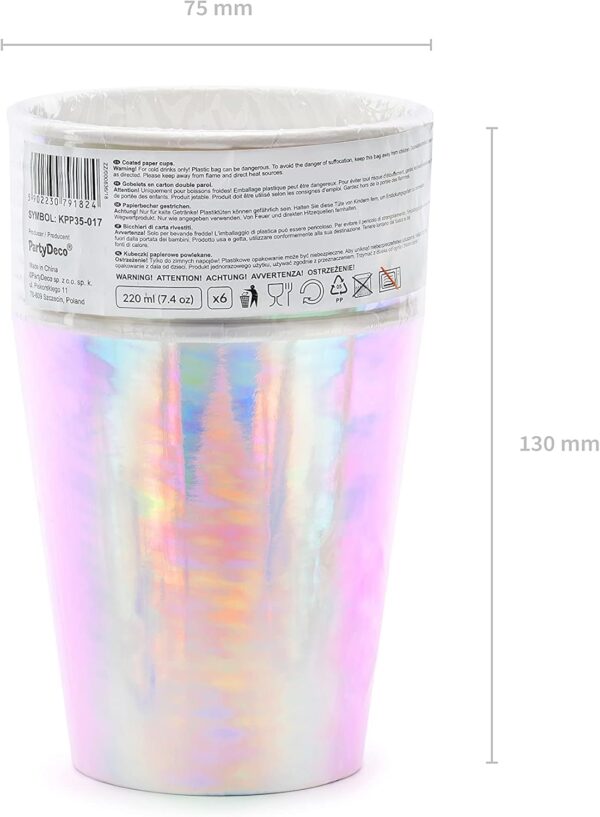 Gobelets en Papier - Iridescent pcs/6