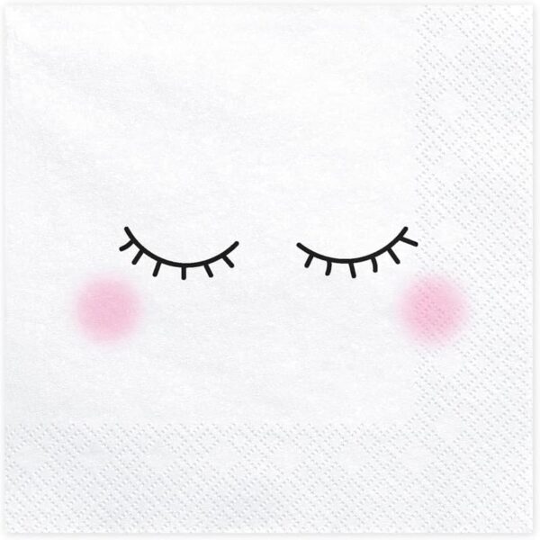 PartyDeco Serviettes en papier avec Visage pcs/20