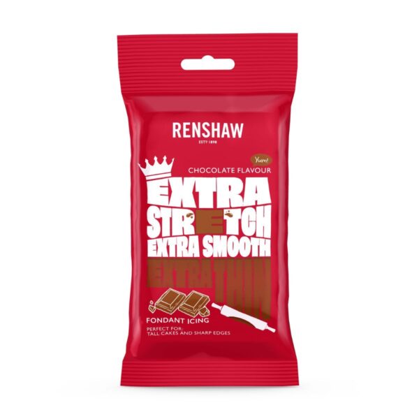 Pâte à sucre Renshaw Extra Chocolat 250 g – Fondant marron riche, souple et élégant