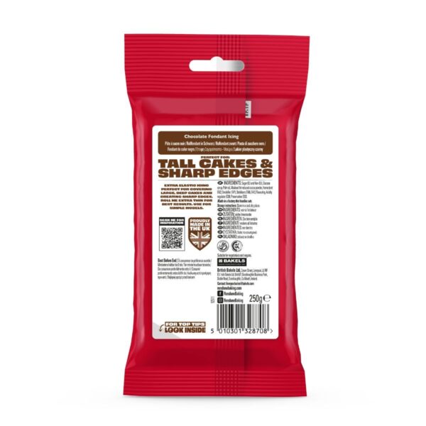 Pâte à sucre Renshaw Extra Chocolat 250 g – Fondant marron riche, souple et élégant – Image 3