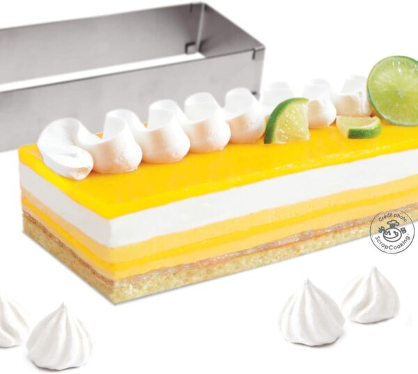 Cadre pâtissier rectangle extensible inox – Image 7