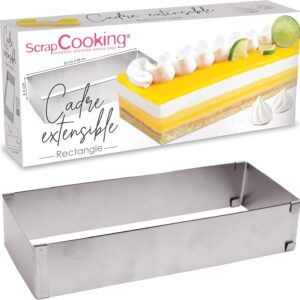 Cadre pâtissier rectangle extensible inox