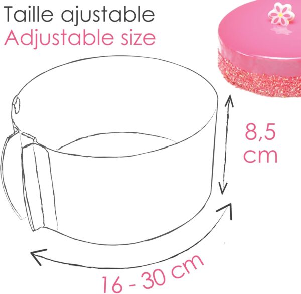 Cercle à pâtisserie extensible inox – Image 9