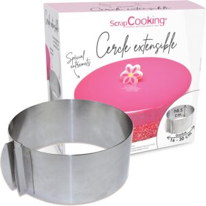 Cercle à pâtisserie extensible inox