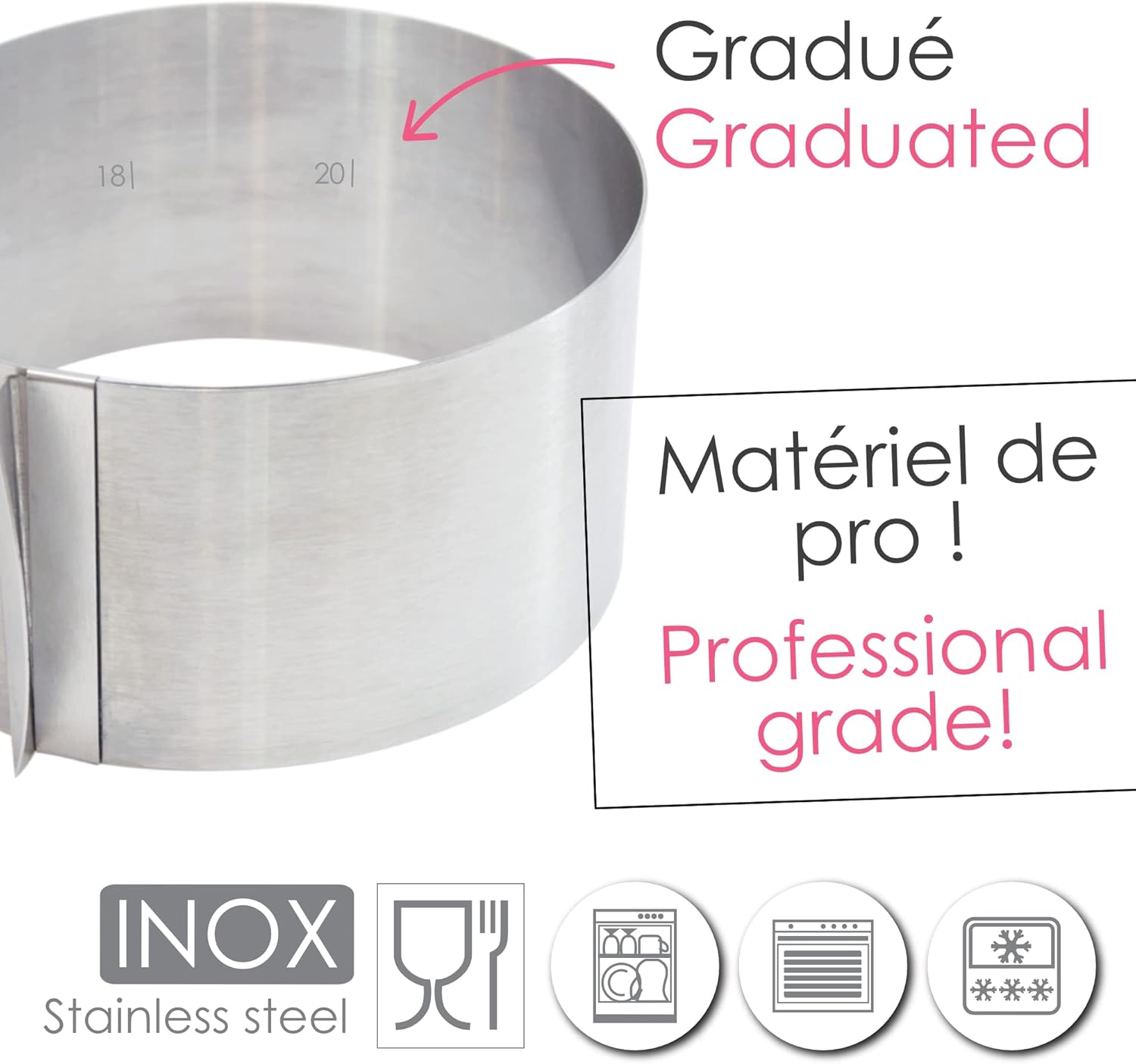 Cercle à pâtisserie extensible inox – Image 6