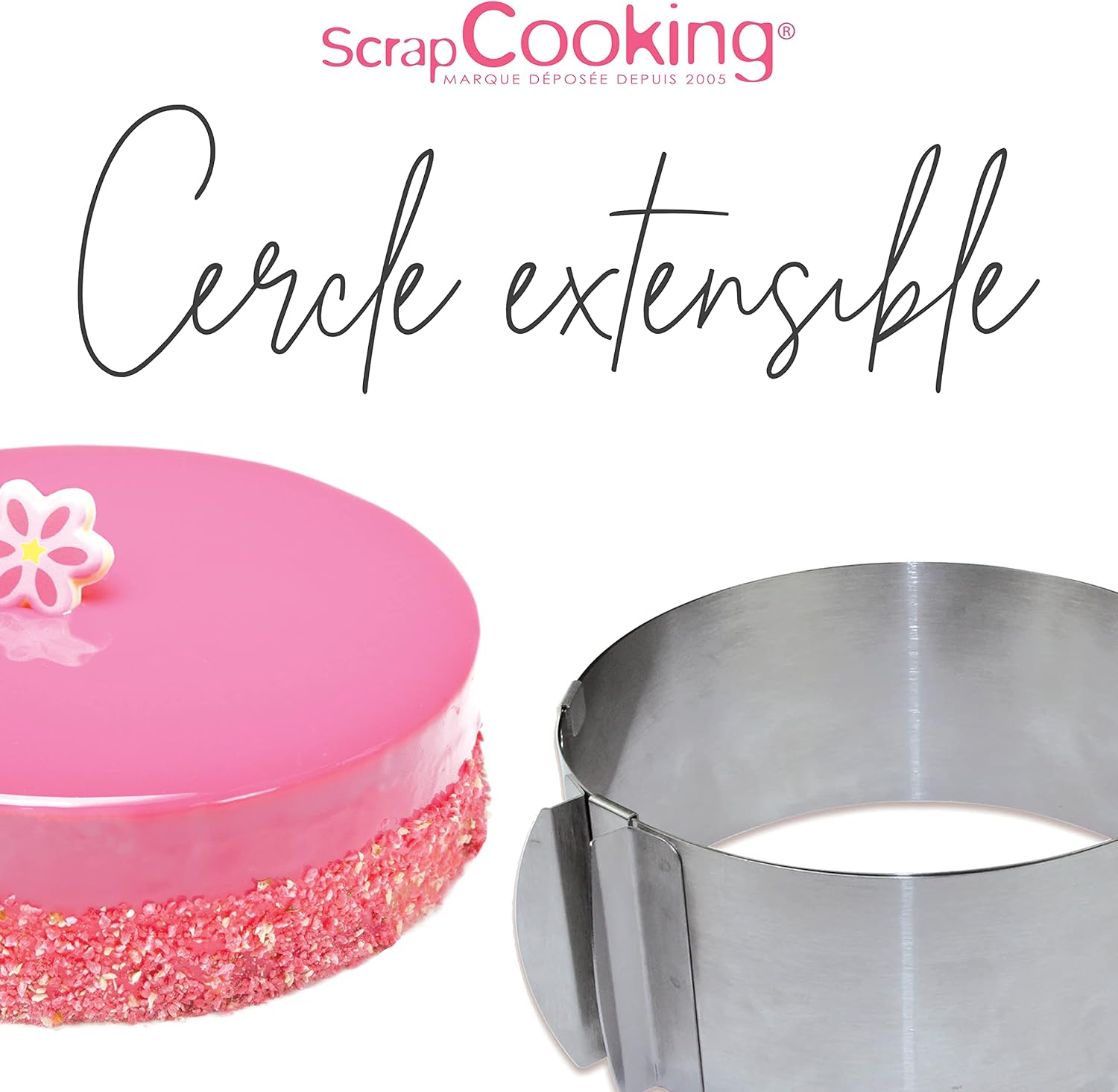 Cercle à pâtisserie extensible inox – Image 2