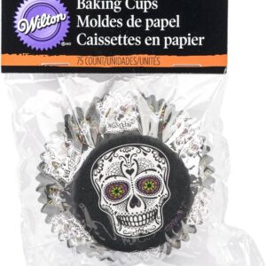 75 Caissettes Wilton tête de mort