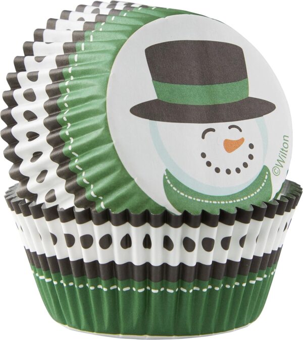 75 caissettes Wilton Bonhomme de neige