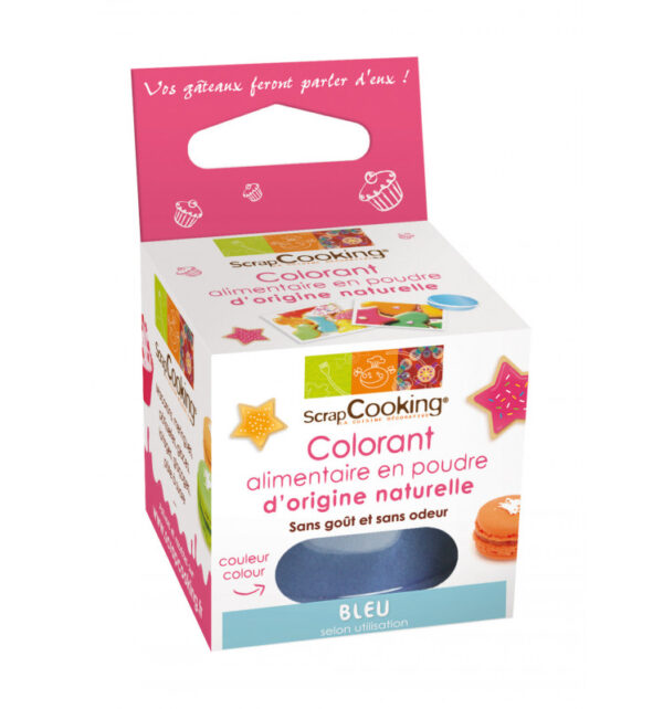 Colorant alimentaire en poudre d'origine naturelle bleu