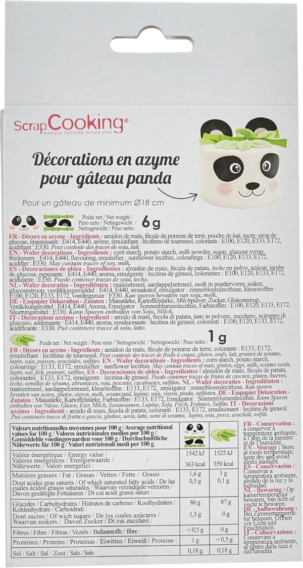 Kit Décor Azyme Panda – 15 décors comestibles pour gâteau – Thème anniversaire – Image 4