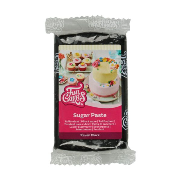 🖤 Pâte à Sucre FunCakes – 250 g – Raven Black