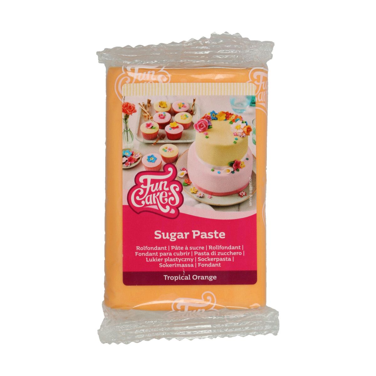 FunCakes Pâte à Sucre Tropical Orange – 250 g – Goût vanille