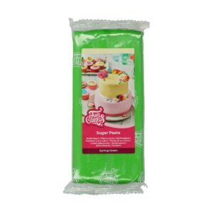 FunCakes Pâte à Sucre Spring Green – 1 kg – Pâte verte au goût vanille