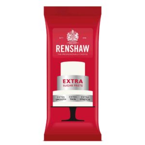 Pâte à sucre Renshaw Extra 1 kg – Blanche, souple et élastique, idéale enrobage et décoration