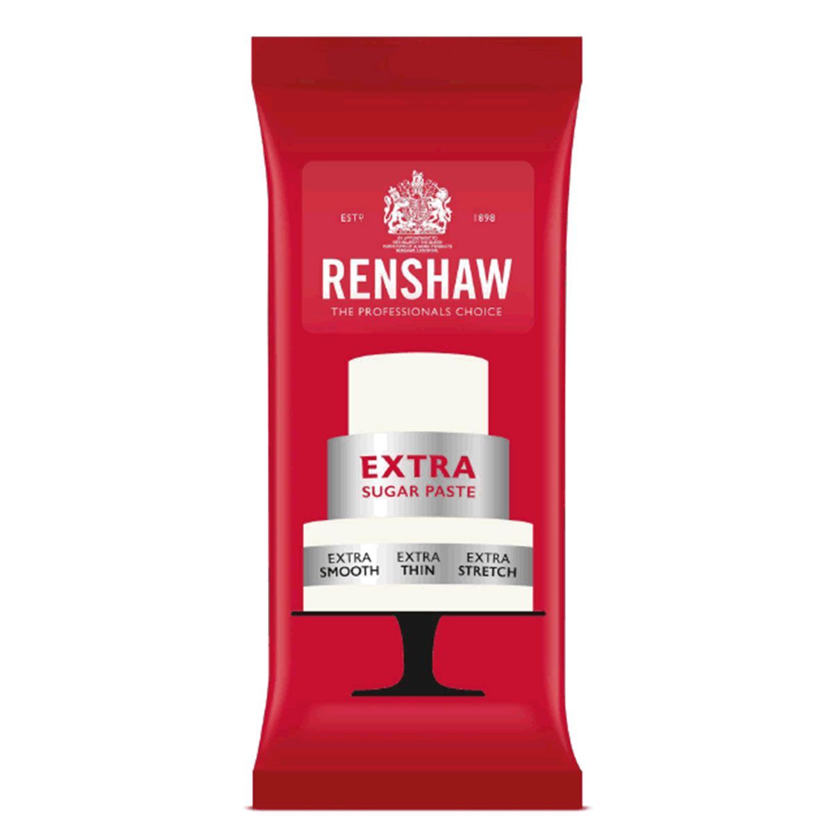 Pâte à sucre Renshaw Extra 1 kg – Blanche, souple et élastique, idéale enrobage et décoration