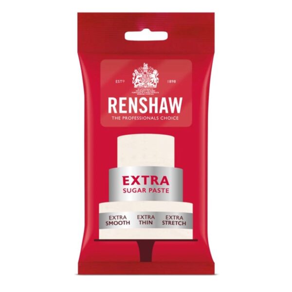 Pâte à sucre Renshaw Extra 250 g – Blanche, souple et résistante pour climats chauds