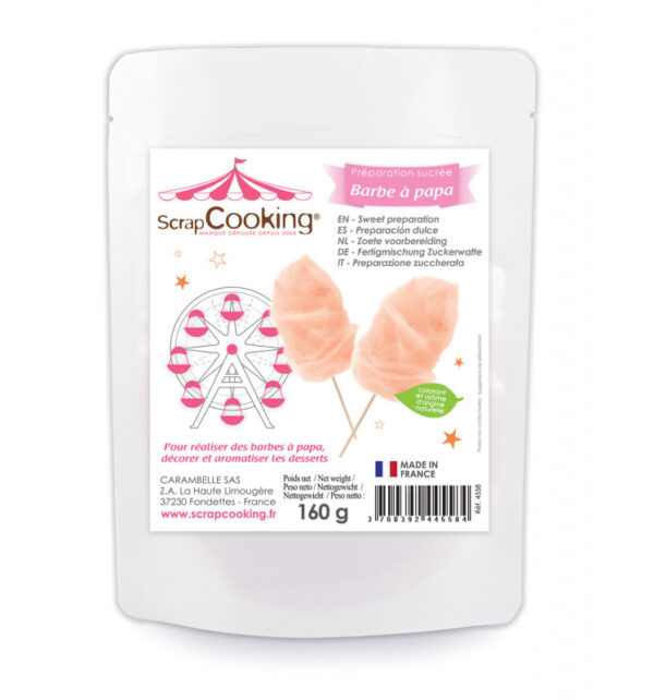 Préparation sucrée barbe à Papa orange 160g