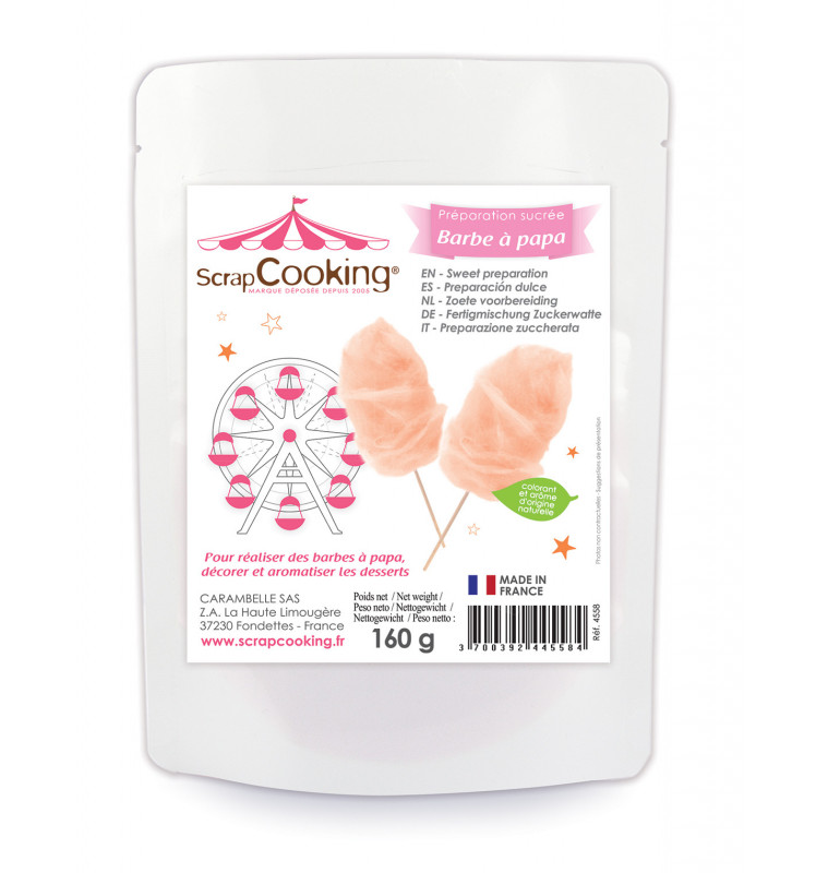 Préparation sucrée barbe à Papa orange 160g