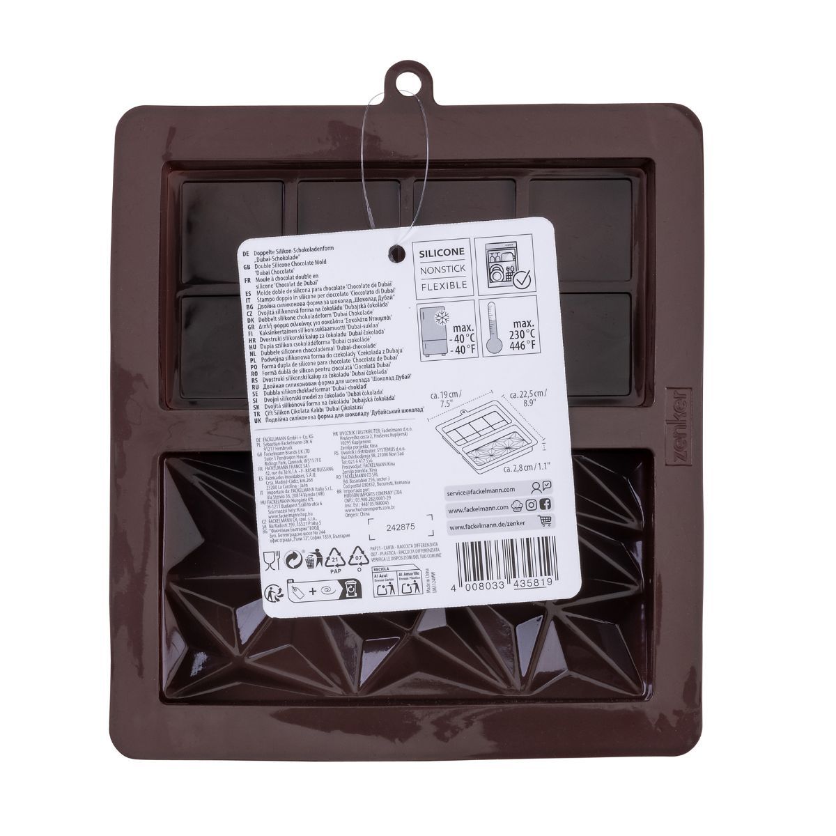 🍫 Moule Silicone Zenker – Dubai Chocolate Bar – Image 3