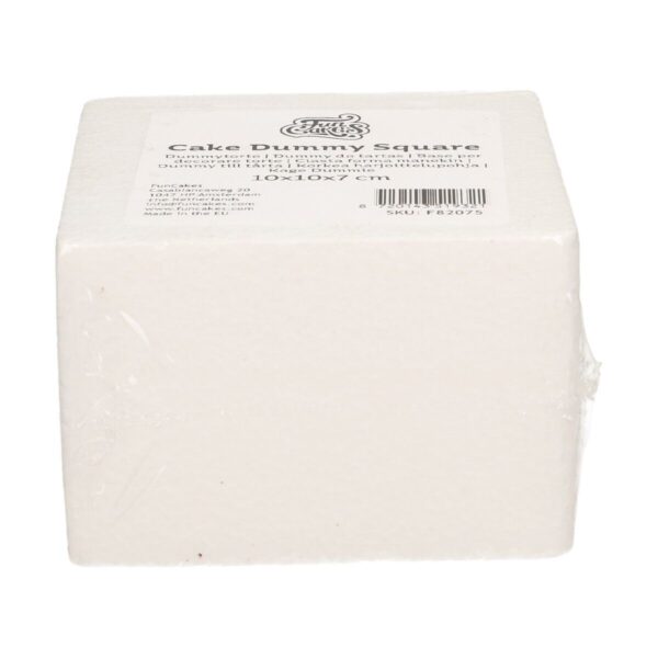 FunCakes Dummy Carré – Gâteau Polystyrène 10 x 10 cm – Hauteur 7 cm – Image 3