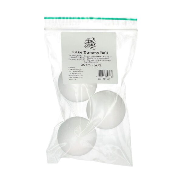 FunCakes Cake Dummy Sphère Ø5 cm – Lot de 3 – Image 2