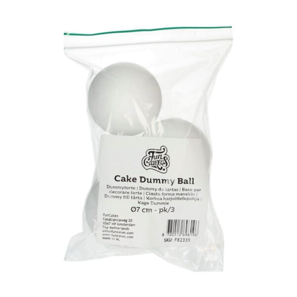 FunCakes Cake Dummy Sphère Ø7 cm – Lot de 3 – Image 2