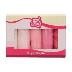 Pâte à sucre FunCakes Multipack Rose 5x100 g – Déco gâteau, cupcakes et biscuits
