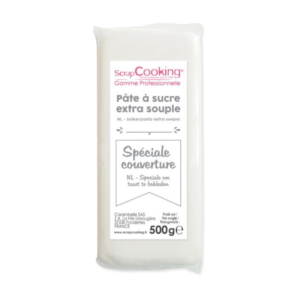 Pâte à sucre de couverture blanche 500 g