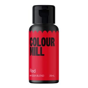 Colour Mill Aqua Blend Red 20 ml – Colorant alimentaire rouge vif à base d’eau