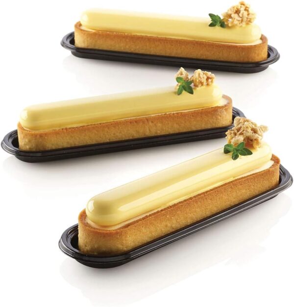 Silikomart Kit Tarte Ring Oblong 146 x 34 mm – Cercle à tarte rectangulaire avec moule silicone – Image 6
