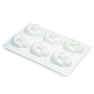 Moule à gâteau silicone d'halloween - Mini têtes de mort 3D
