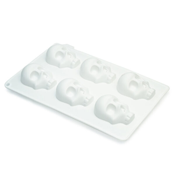 Moule à gâteau silicone d'halloween - Mini têtes de mort 3D
