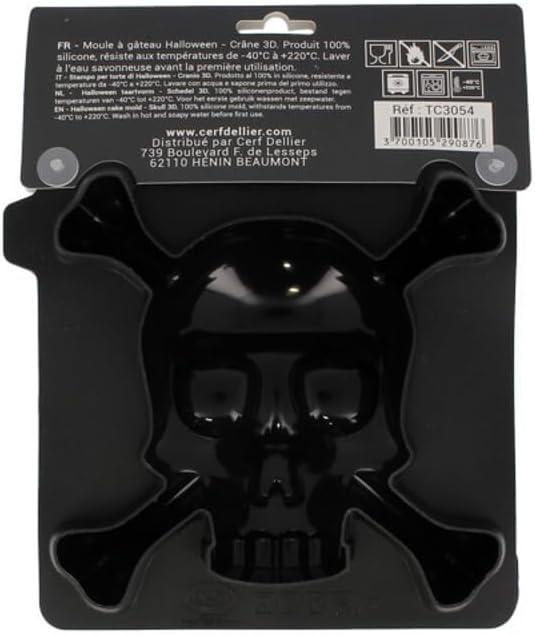 Moule silicone tête de mort 3D – Image 2