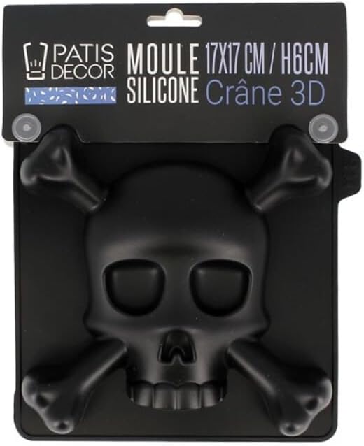 Moule silicone tête de mort 3D