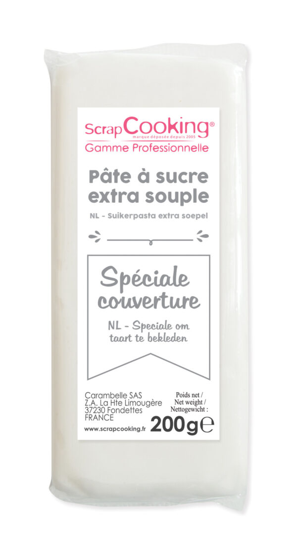 Pâte à Sucre Blanche ScrapCooking® – 200 g – Spéciale Couverture