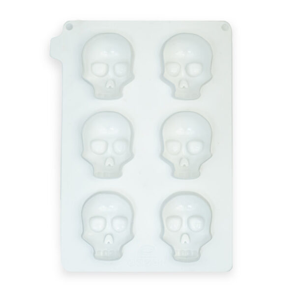 Moule à gâteau silicone d'halloween - Mini têtes de mort 3D – Image 2