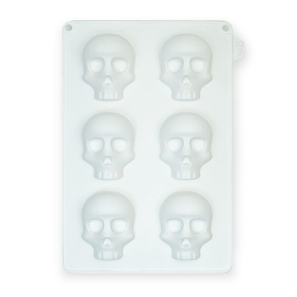 Moule à gâteau silicone d'halloween - Mini têtes de mort 3D – Image 6