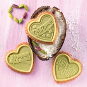Kit moule à chocolat coeur avec emporte piece Silikomart